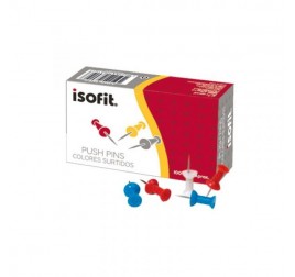 ALFILER PUSH PINS ISOFIT COLORES (X100)